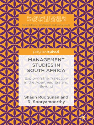 cover image of Management Studies in South Africa